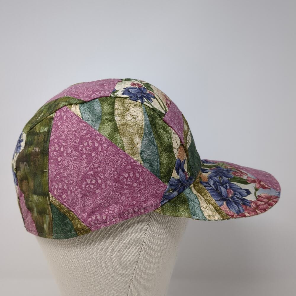 Patchwork Flower Fitted Baseball Cap Multicolor O… - image 5